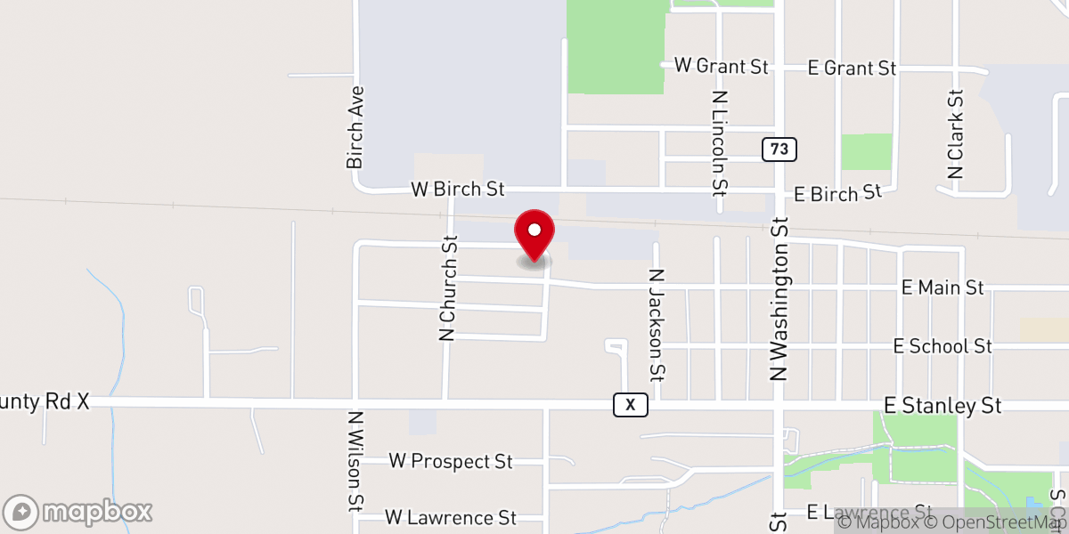 Map showing location of Thorp United Methodist Church
