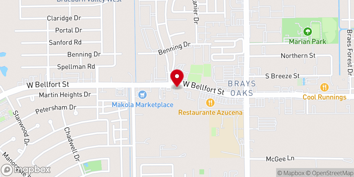 Map showing location of Watchman Catholic Charismatic Renewal Movement Houston Texas 77071