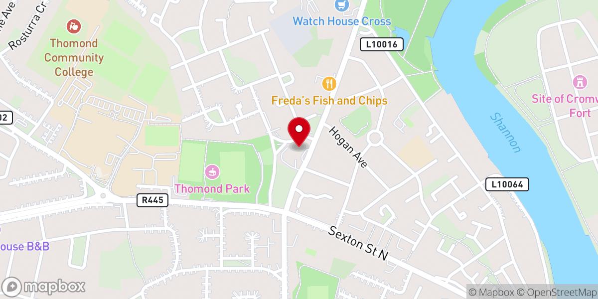 Map showing location of St. Lelia's Catholic Church