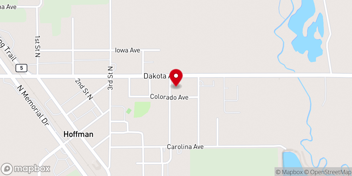 Map showing location of Zion Lutheran Church
