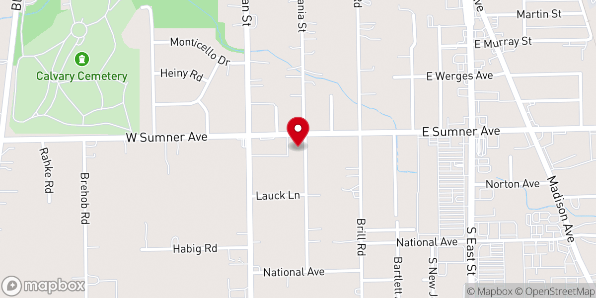 Map showing location of St. Roch Church