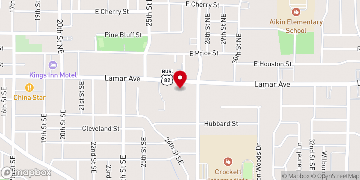 Map showing location of Christ Community Church