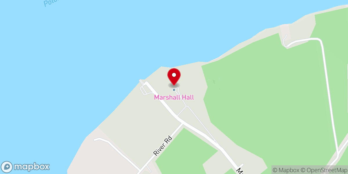 Map showing location of Marshall Hall