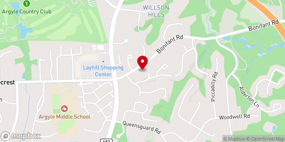 Map showing location of Glory Baptist Church