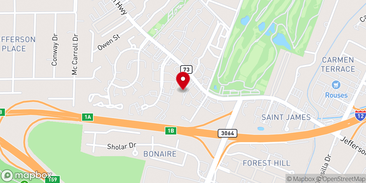 Map showing location of Community Bible Church