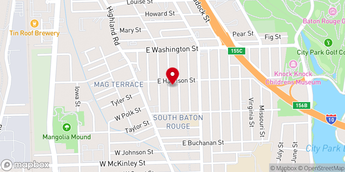 Map showing location of Heard Chapel AME Church