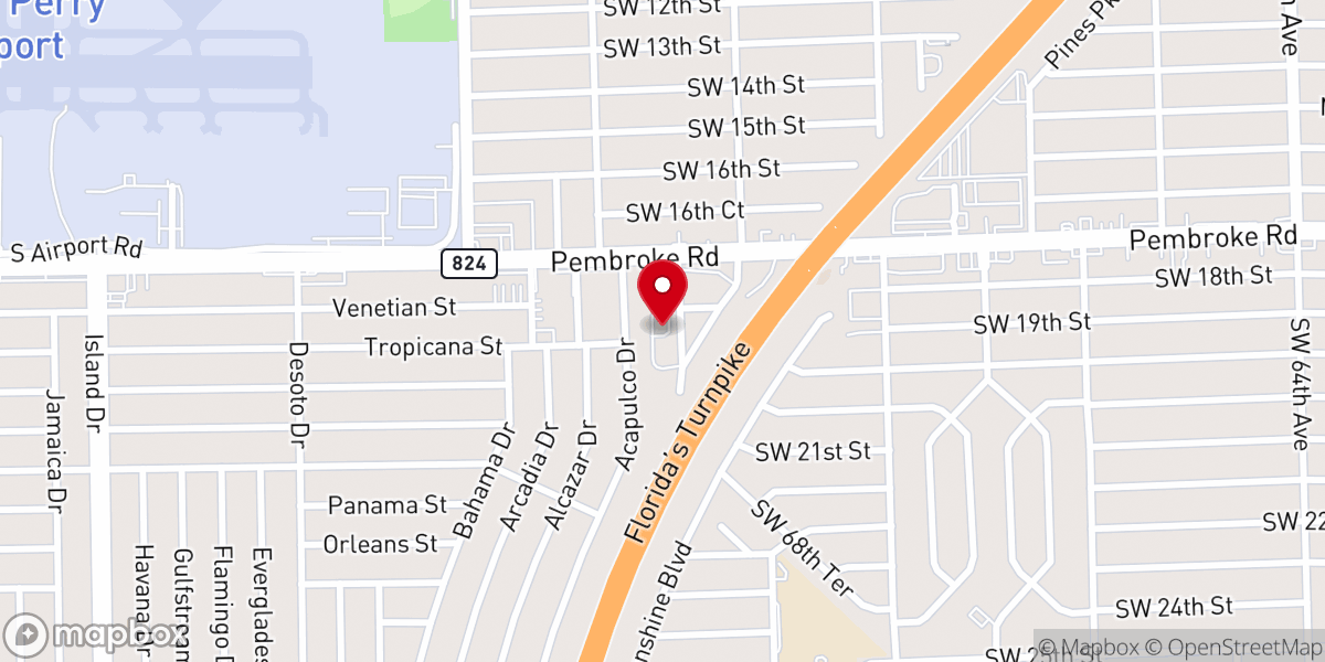 Map showing location of Miramar Kingdom Community Center