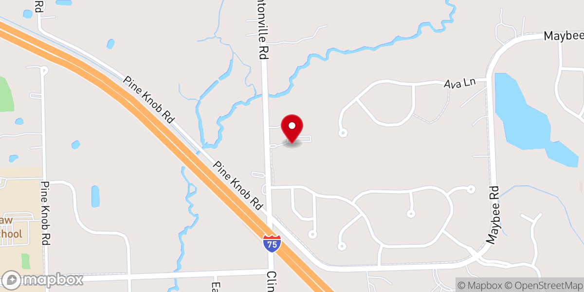 Map showing location of Harvestland Church