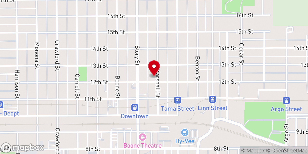 Map showing location of Sacred Heart Catholic Church