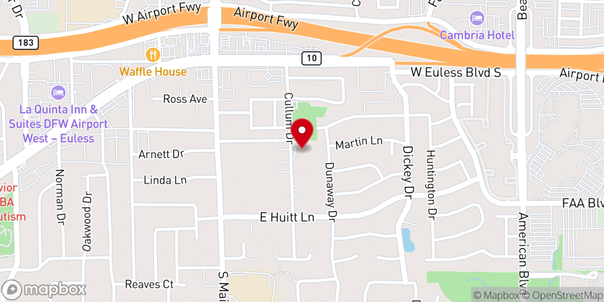 Map showing location of Saint John the Baptist Greek Orthodox Church