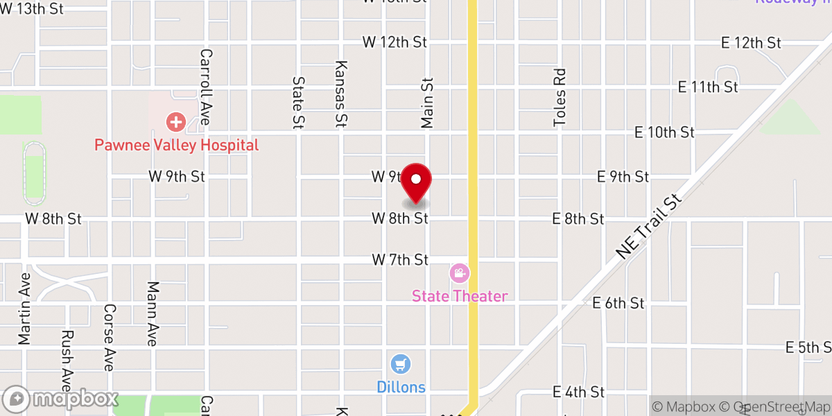Map showing location of St Mary & Martha Episcopal Church