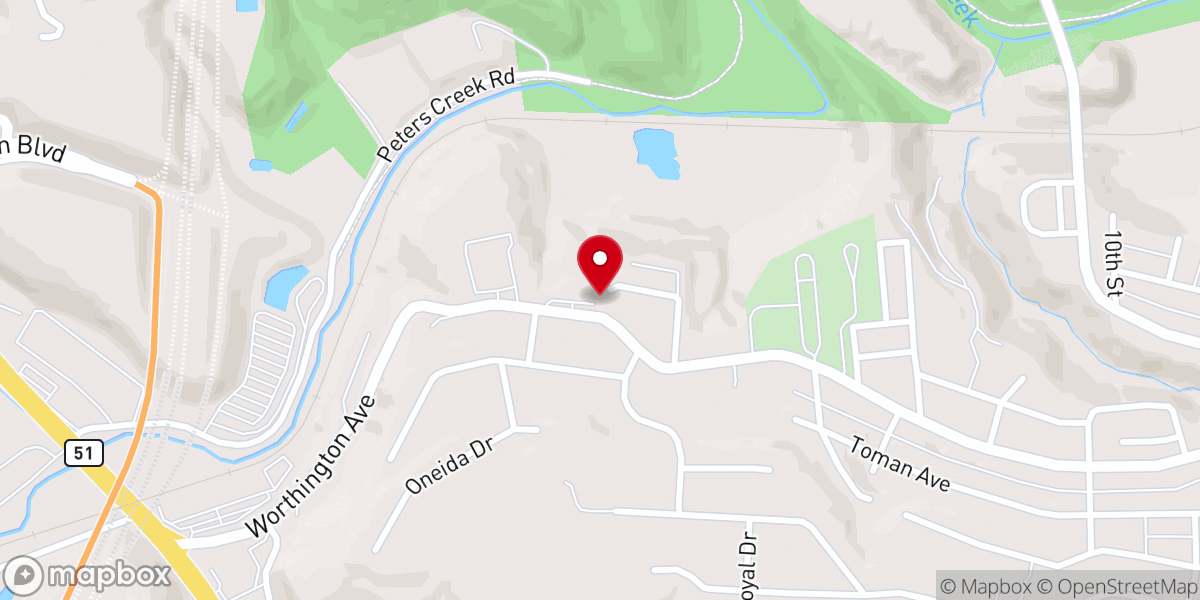 Map showing location of Bible Baptist Temple