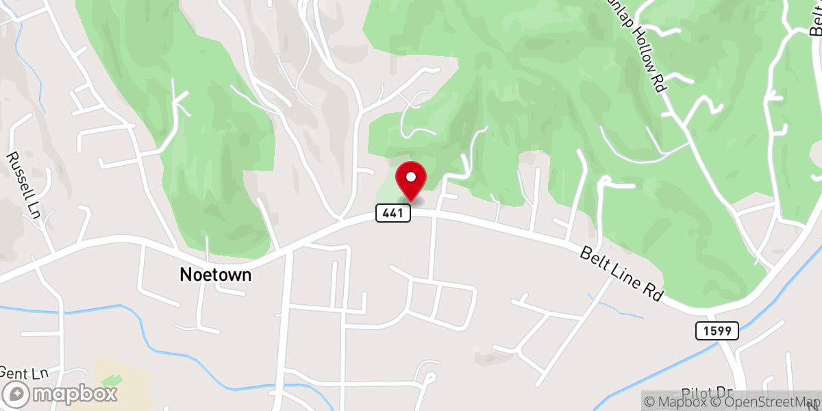 Map showing location of Hensley Chapel Missionary Baptist Church