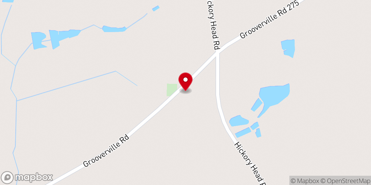 Map showing location of Elam Community Baptist Church