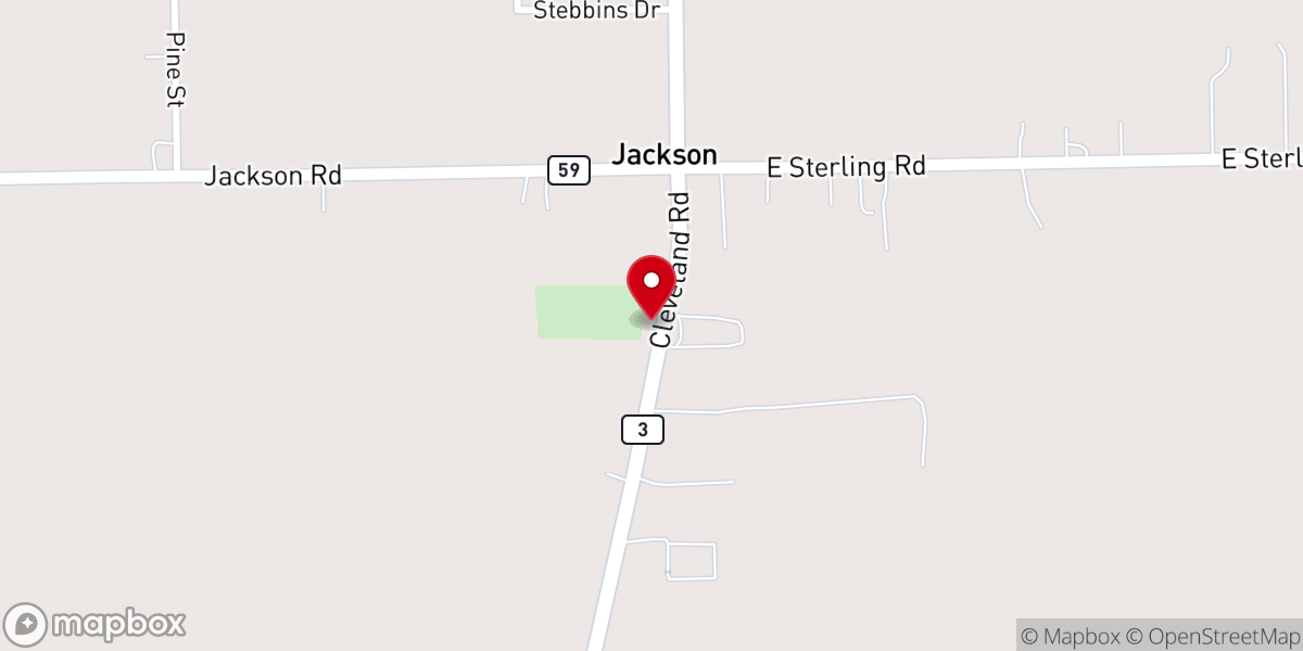 Map showing location of Creston Presbyterian Church