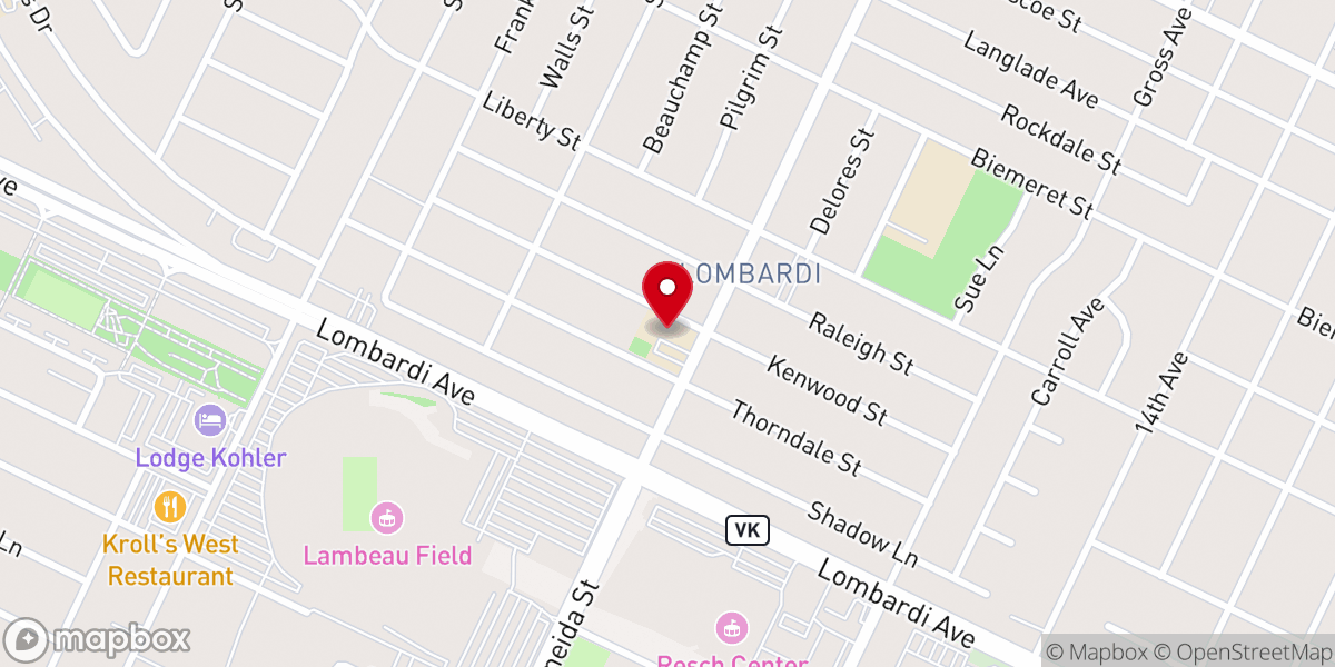 Map showing location of St. Mark Lutheran Church