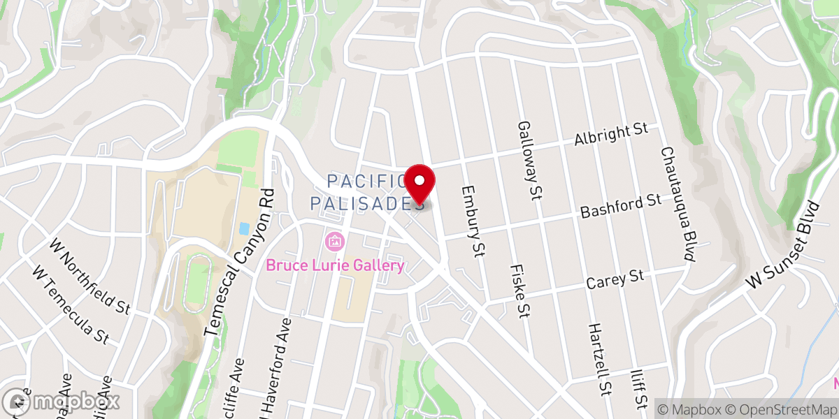 Map showing location of Palisades Village