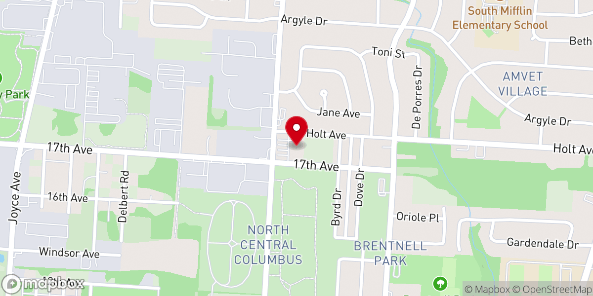 Map showing location of Pine Hills Baptist Church
