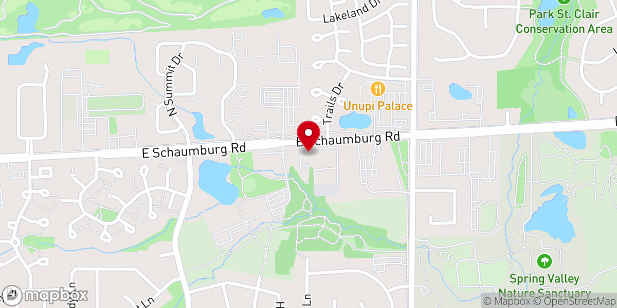 Map showing location of Schaumburg Church of Christ