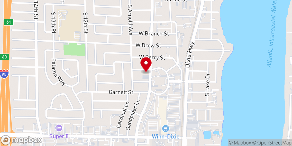 Map showing location of Maranatha Bible Church