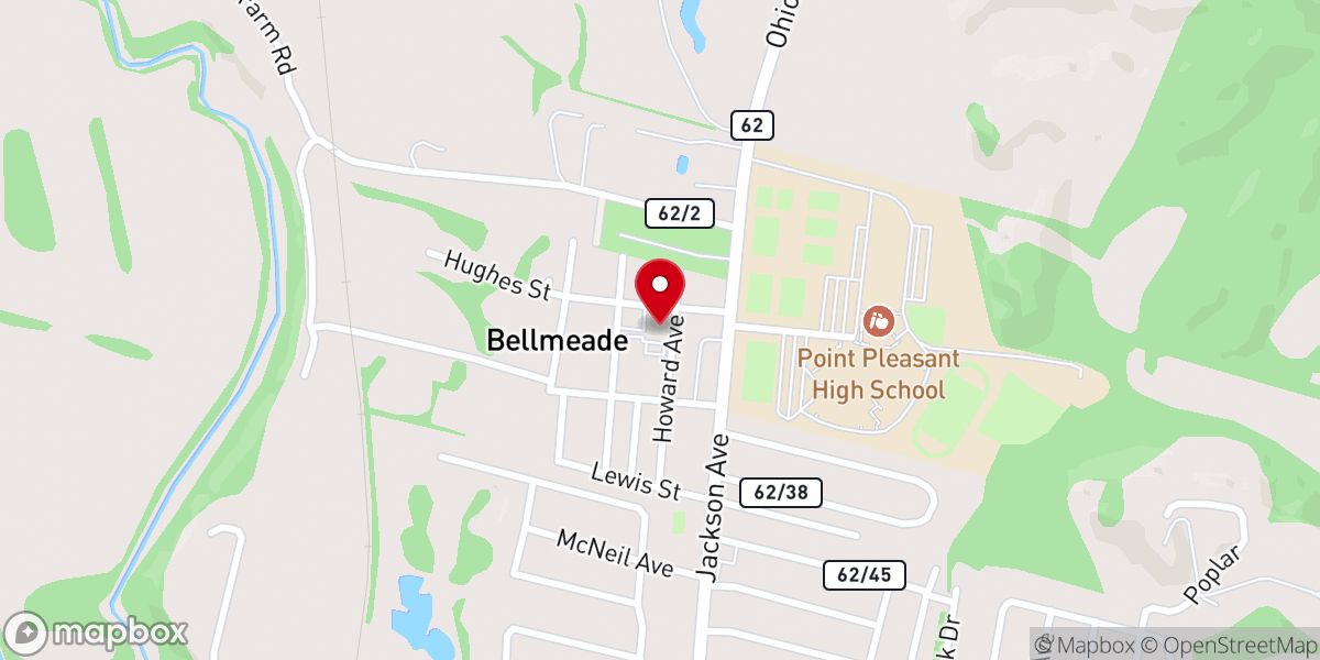 Map showing location of Bellemead United Methodist Church