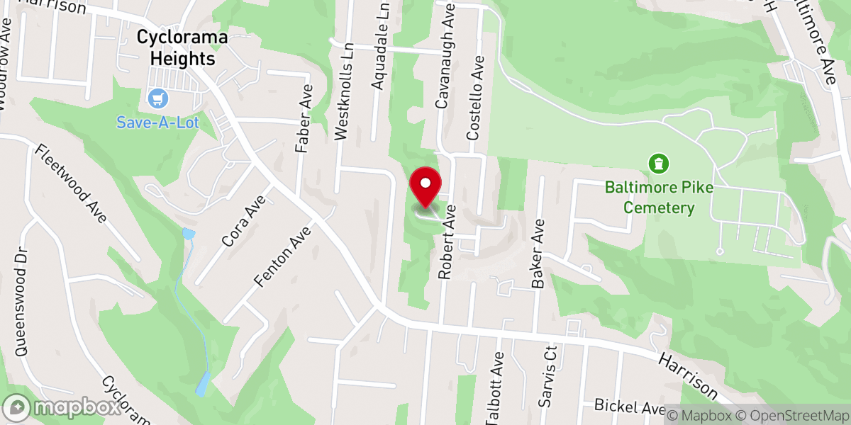 Map showing location of Western Hills Brethren in Christ Church