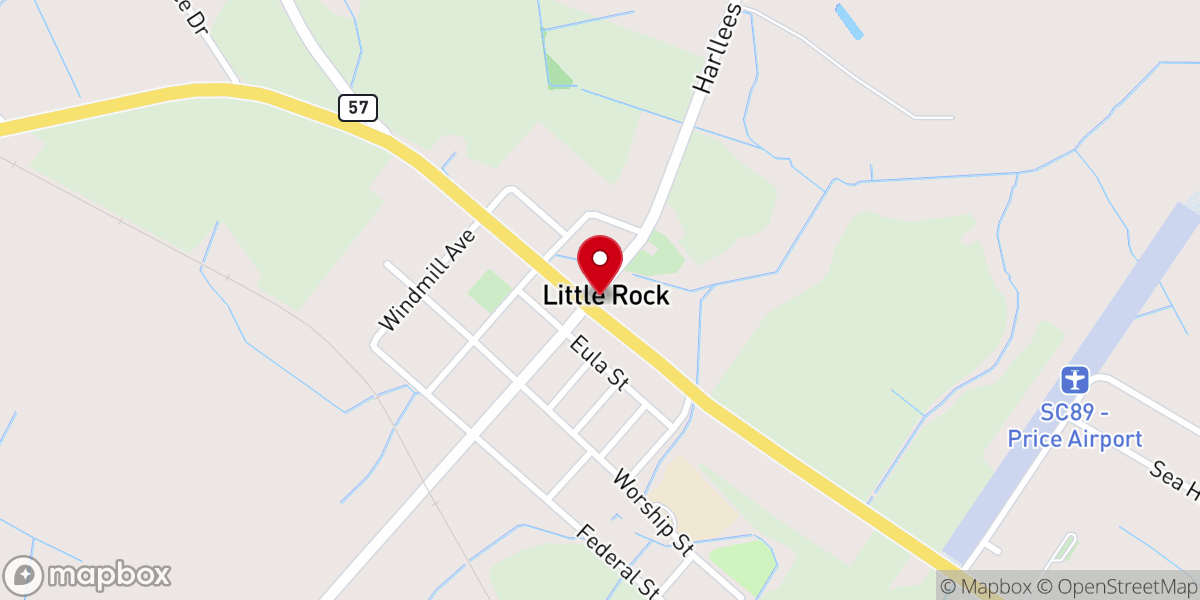 Map showing location of Little Rock School