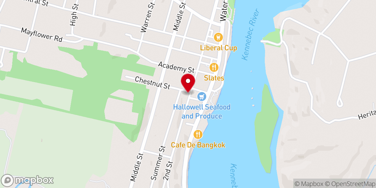 Map showing location of Old South Church Parish House