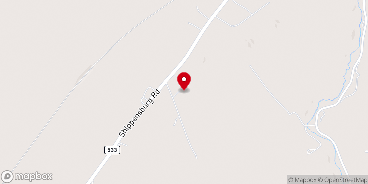 Map showing location of Newville TCP First Church of God