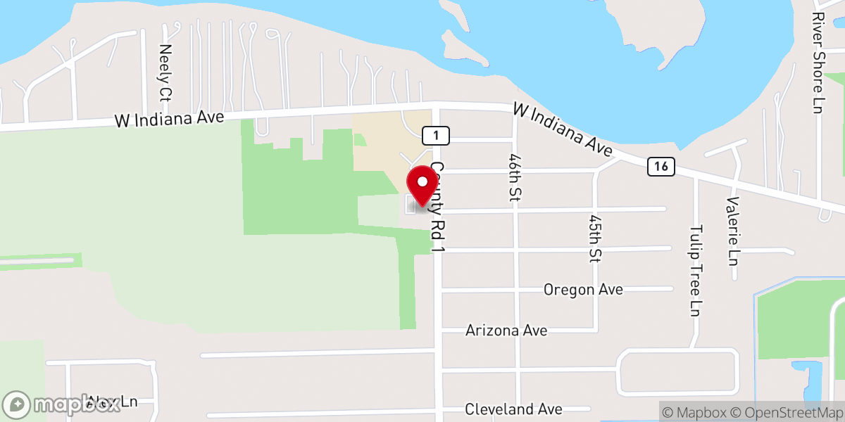 Map showing location of Bethany Missionary Church