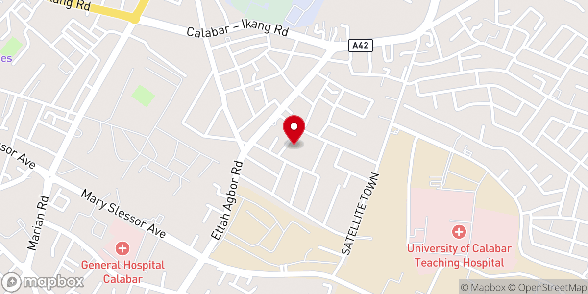 Map showing location of Redeemed Christian Church of God, Divine Favour Parish