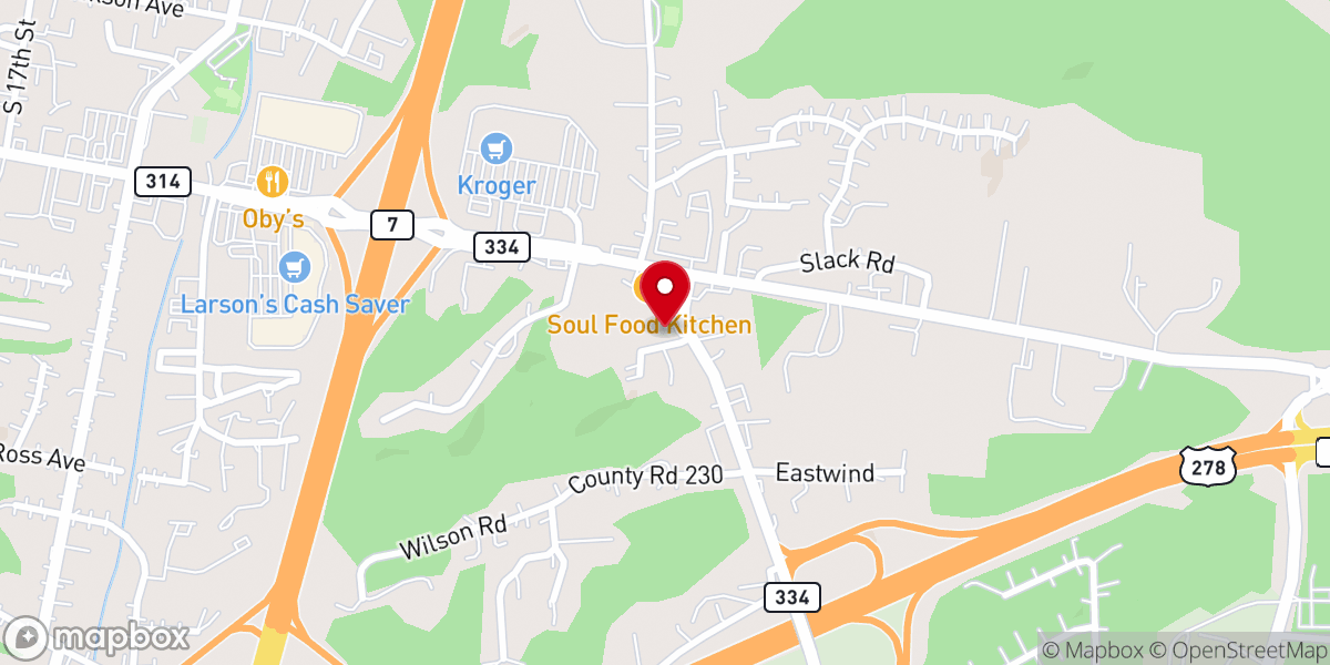 Map showing location of River Hills Church of Christ