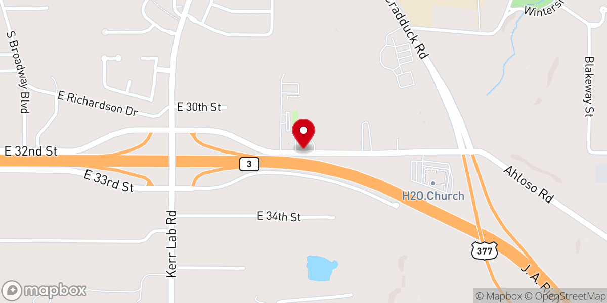 Map showing location of Sovereign Grace Bible Church of Ada
