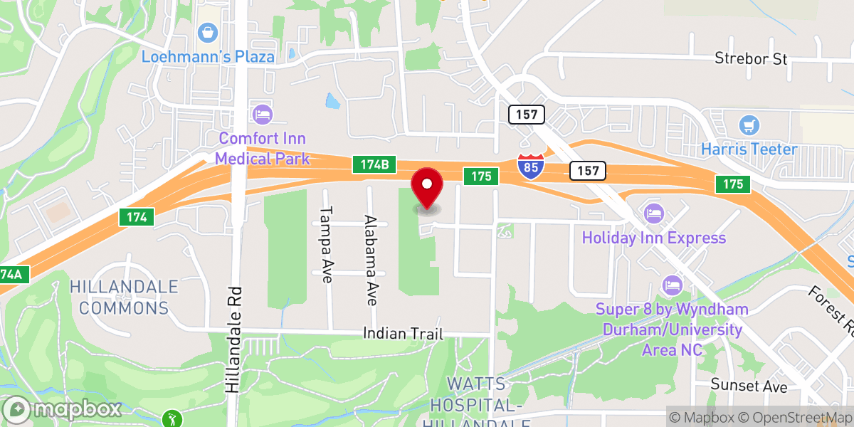 Map showing location of Tabernacle of Life Church