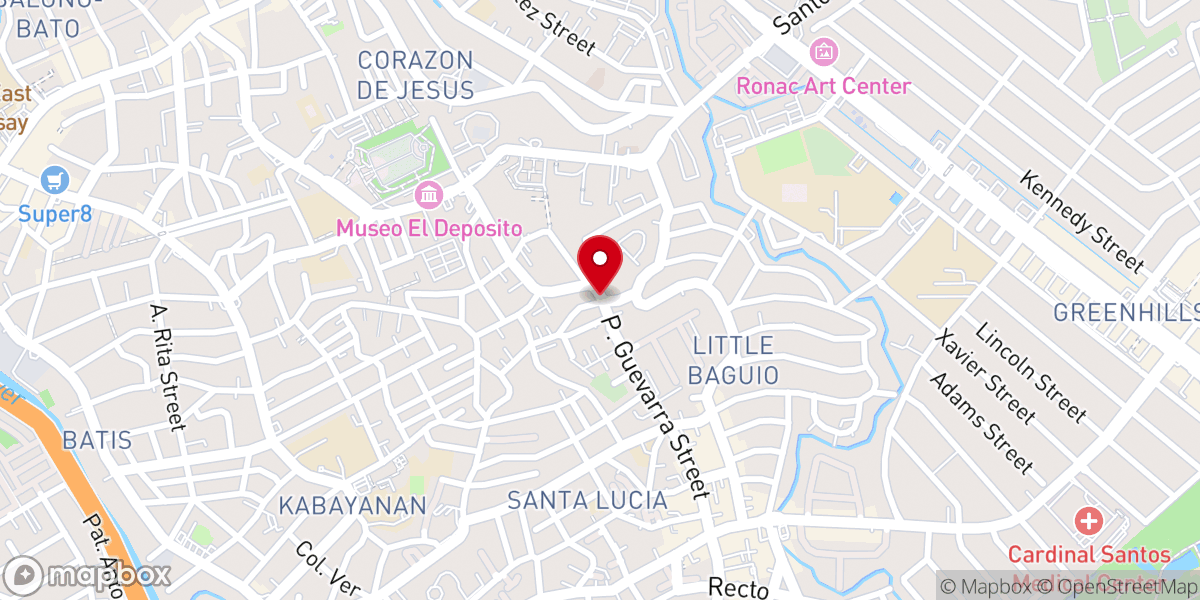 Map showing location of United Pentecostal Church Apostolic Christian Missions Center- Brgy. Salapan, San Juan City