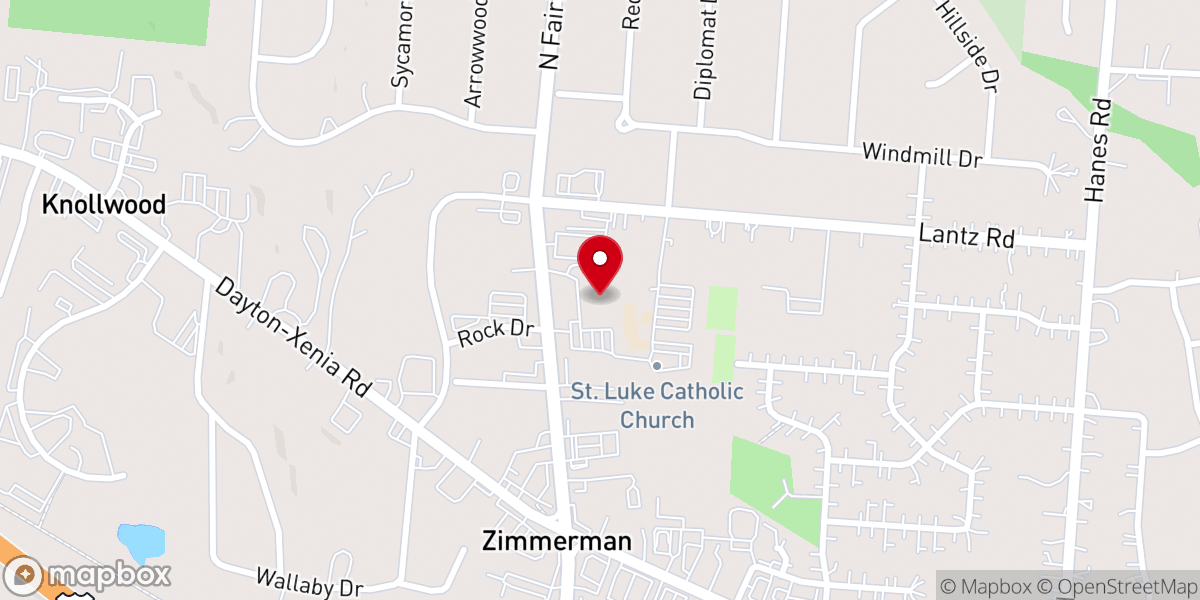 Map showing location of Saint Luke Catholic Church