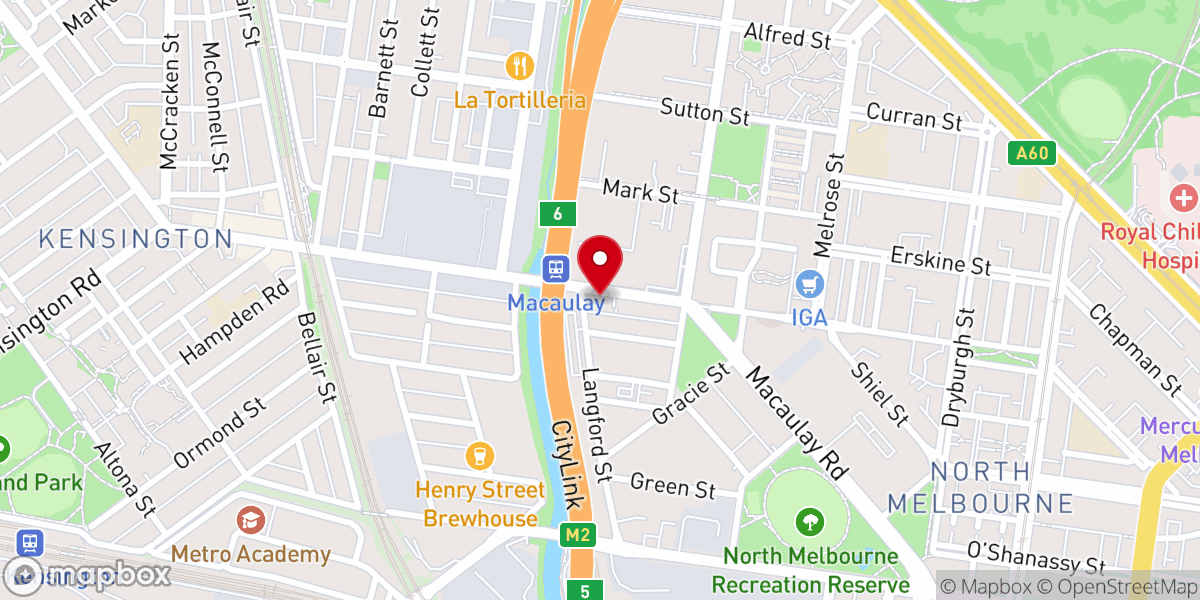 Map showing location of GMS Melbourne