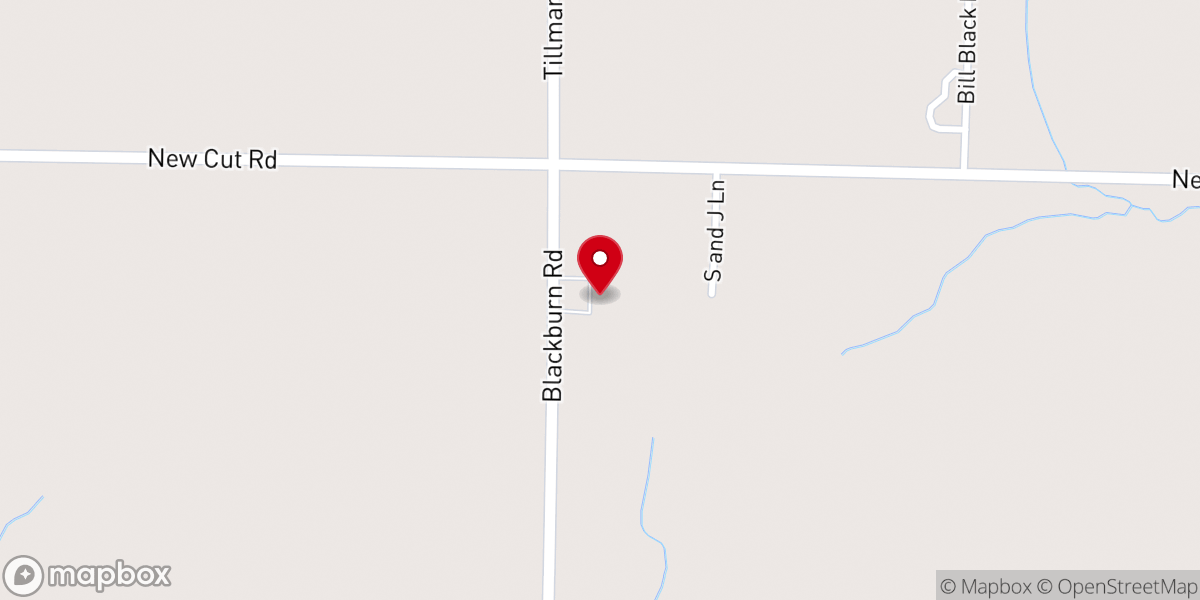 Map showing location of Blackburn Road Baptist Church