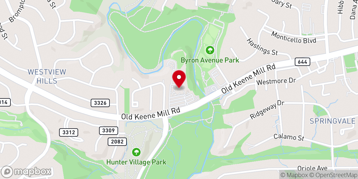 Map showing location of Saint Bernadette Catholic Church
