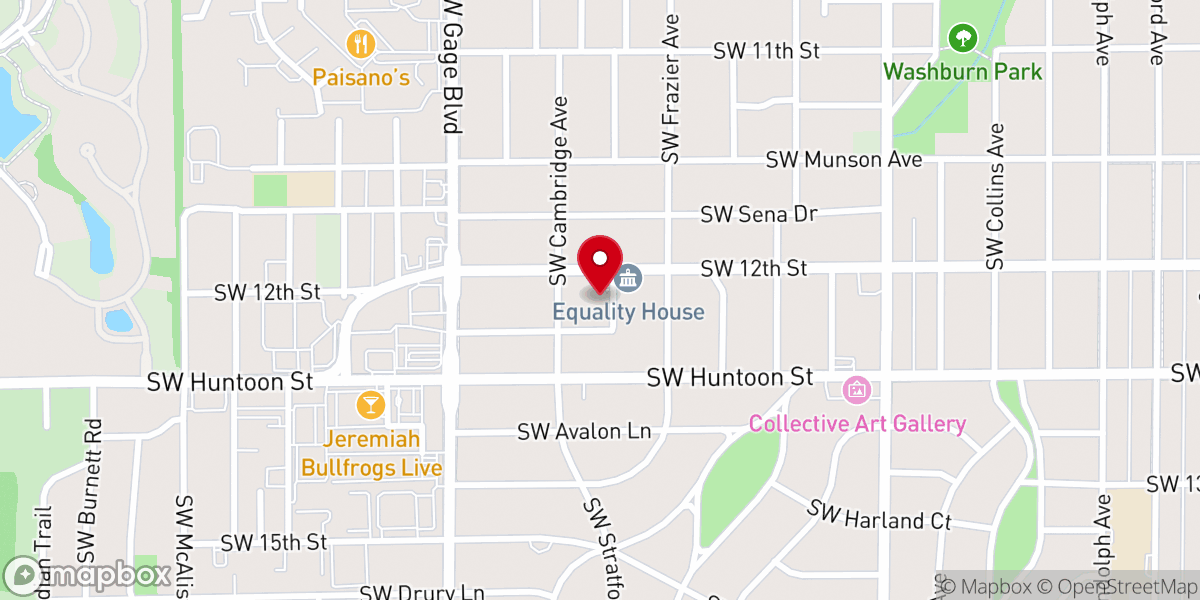 Map showing location of Westboro Baptist Church