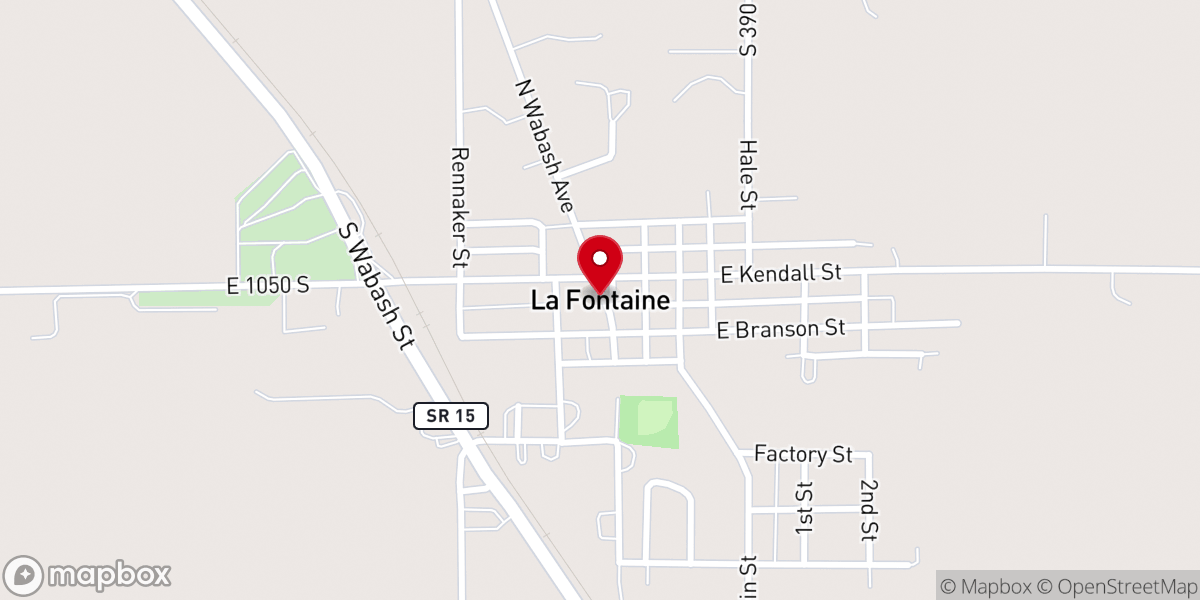 Map showing location of La Fontaine