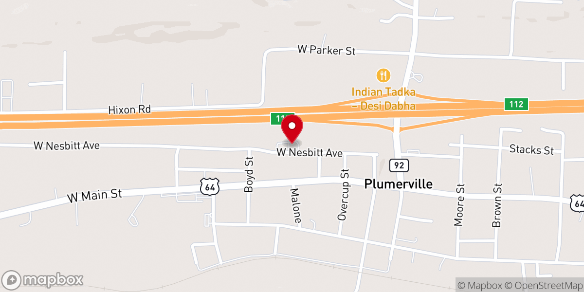 Map showing location of Portland Baptist Church