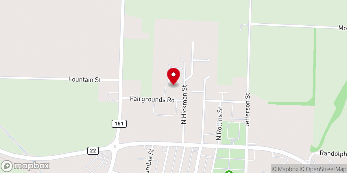 Map showing location of Cornerstone Baptist Church