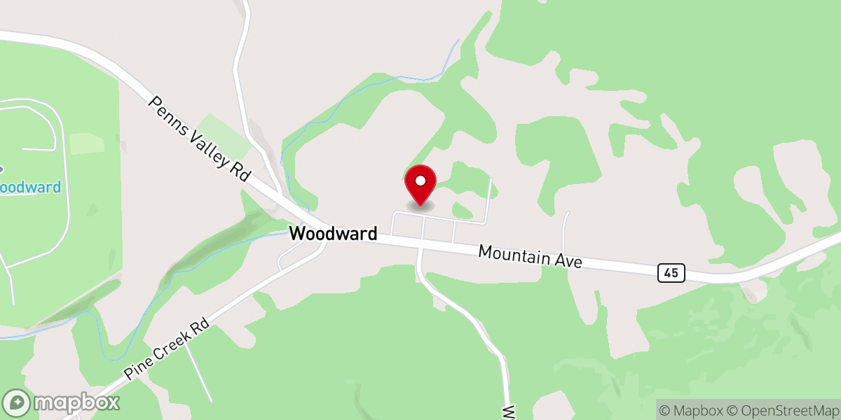 Map showing location of Trinity Woodward United Methodist Church