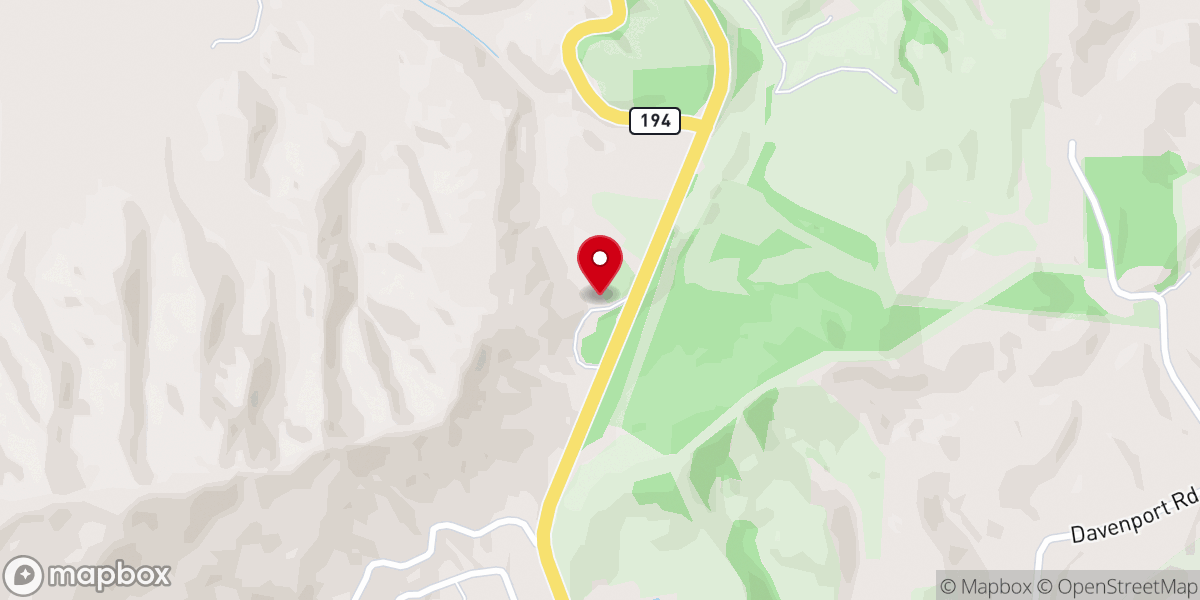 Map showing location of Pisgah Church