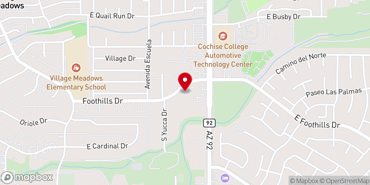 Map showing location of Sierra Vista Servants-Christ
