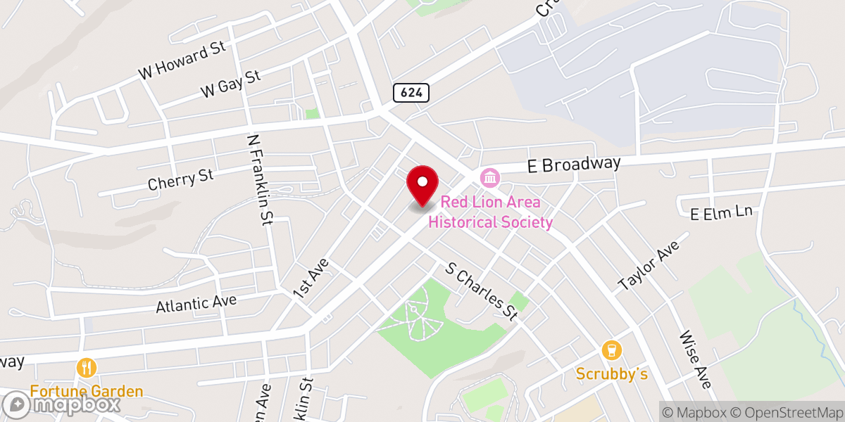 Map showing location of Bethany Church