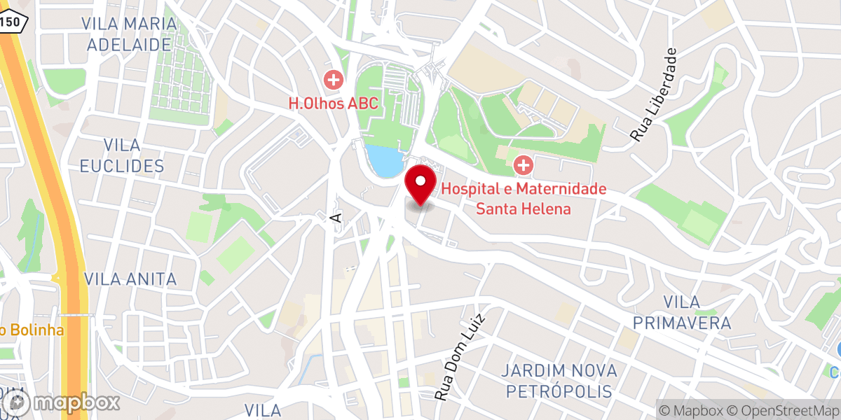 Map showing location of Igreja Universal - São Bernardo do Campo