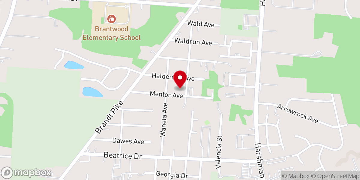 Map showing location of Brantwood Baptist Church