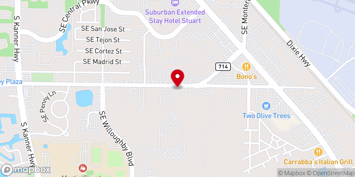Map showing location of Lake Street Church of Christ